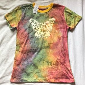 NWT Girl Scout Tie Die Peace Shirt